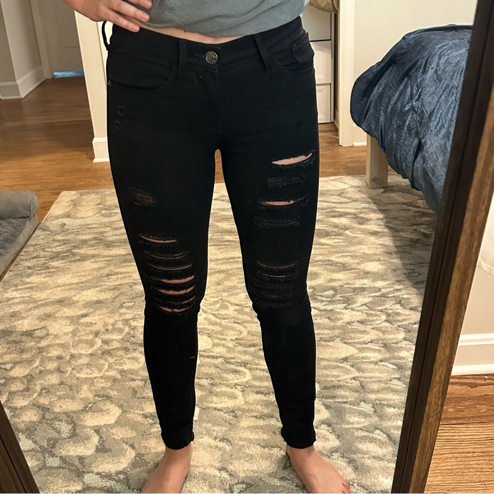 Express distressed jegging size 0